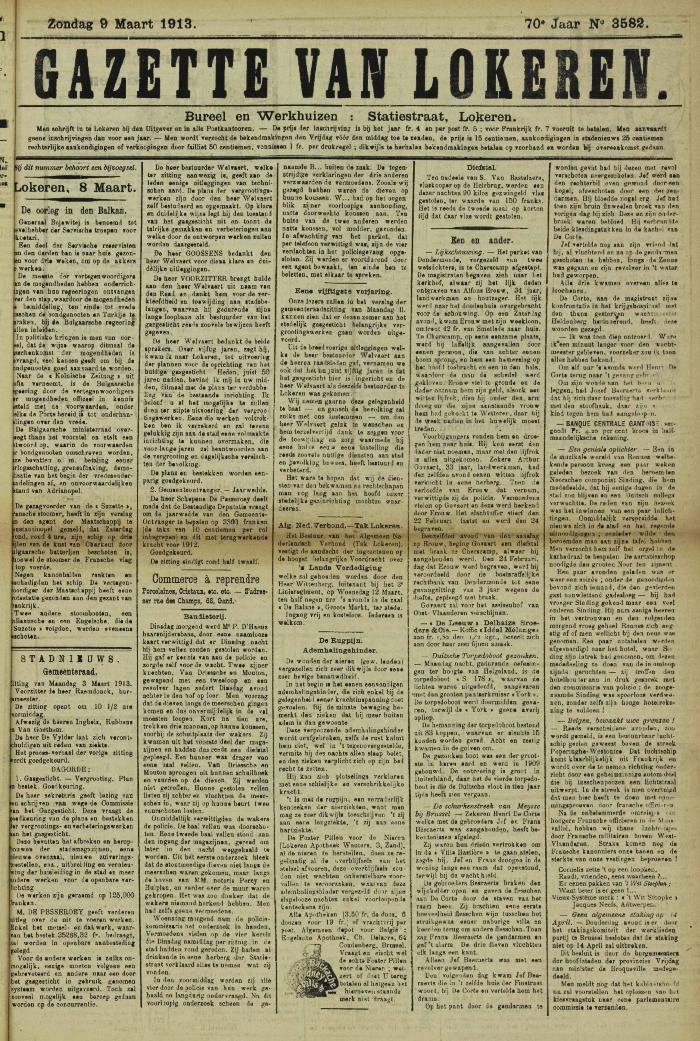 Gazette van Lokeren 09/03/1913