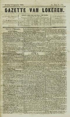 Gazette van Lokeren 05/09/1858