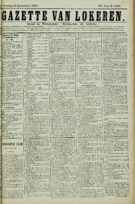 Gazette van Lokeren 10/09/1905