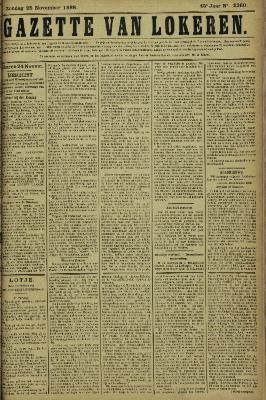 Gazette van Lokeren 25/11/1888