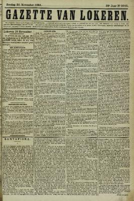 Gazette van Lokeren 20/11/1881