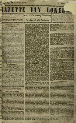 Gazette van Lokeren 10/02/1850