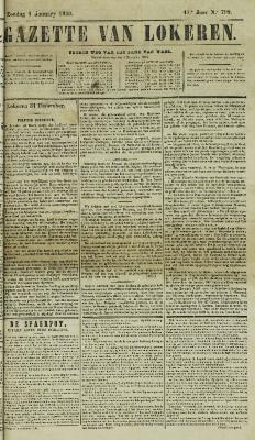 Gazette van Lokeren 01/01/1860