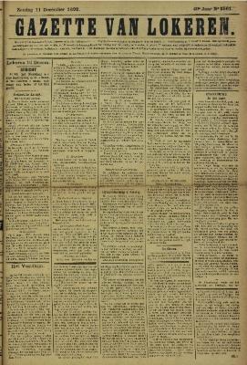 Gazette van Lokeren 11/12/1892