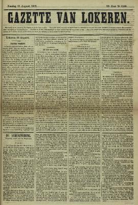 Gazette van Lokeren 11/08/1872