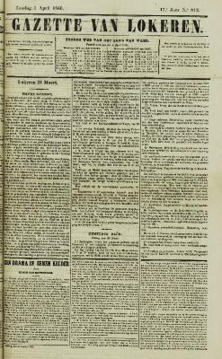 Gazette van Lokeren 01/04/1860