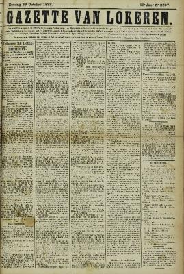 Gazette van Lokeren 29/10/1893