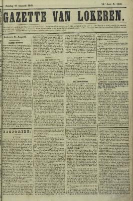 Gazette van Lokeren 15/08/1869