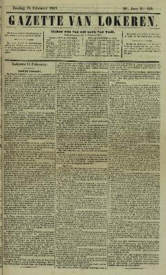 Gazette van Lokeren 15/02/1863