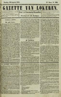 Gazette van Lokeren 10/08/1851