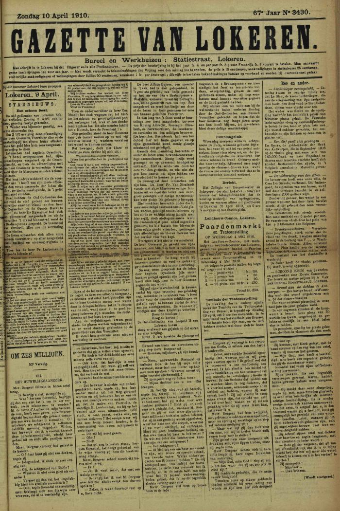 Gazette van Lokeren 10/04/1910