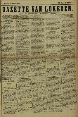 Gazette van Lokeren 10/04/1910