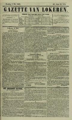 Gazette van Lokeren 03/05/1863