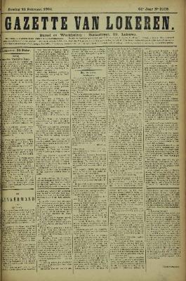 Gazette van Lokeren 21/02/1904