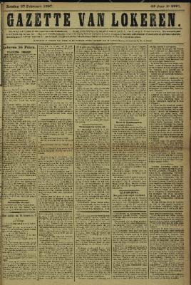 Gazette van Lokeren 27/02/1887