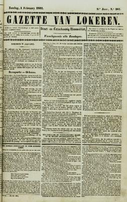 Gazette van Lokeren 01/02/1852