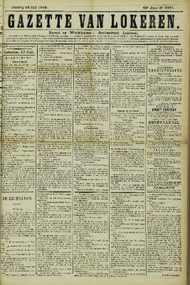 Gazette van Lokeren 18/07/1909