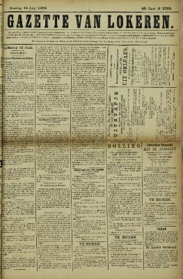 Gazette van Lokeren 16/06/1889