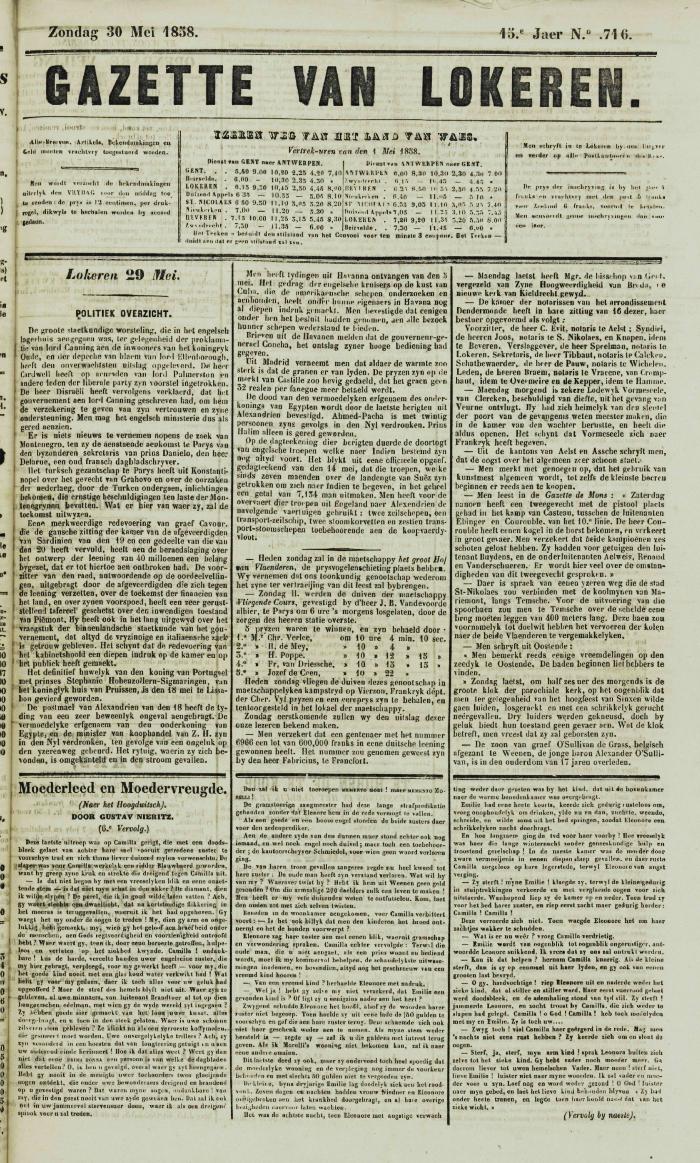Gazette van Lokeren 30/05/1858