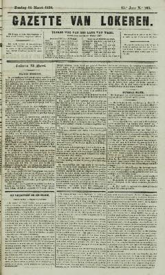 Gazette van Lokeren 14/03/1858