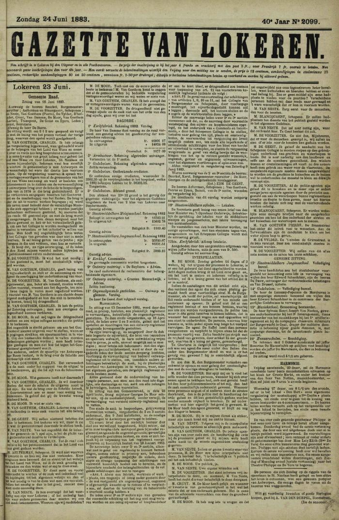 Gazette van Lokeren 24/06/1883