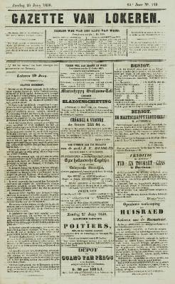 Gazette van Lokeren 20/06/1858
