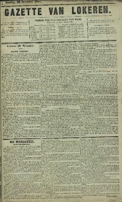 Gazette van Lokeren 29/11/1857