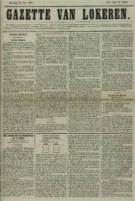 Gazette van Lokeren 31/07/1870