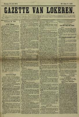 Gazette van Lokeren 27/07/1873