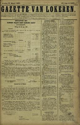 Gazette van Lokeren 30/03/1890