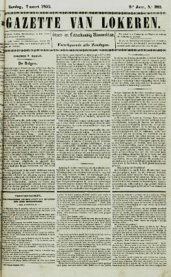 Gazette van Lokeren 07/03/1852