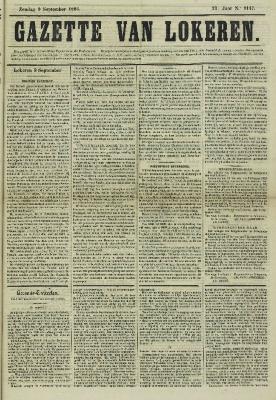 Gazette van Lokeren 09/09/1866