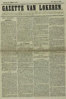 Gazette van Lokeren 27/02/1870
