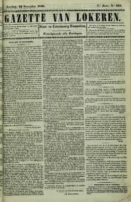 Gazette van Lokeren 24/11/1850