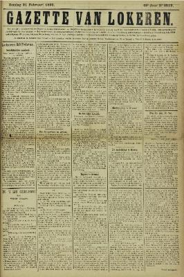 Gazette van Lokeren 21/02/1892