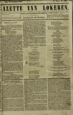 Gazette van Lokeren 27/01/1850