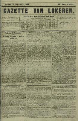 Gazette van Lokeren 21/09/1856