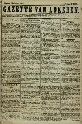 Gazette van Lokeren 14/01/1883