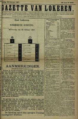 Gazette van Lokeren 23/10/1887