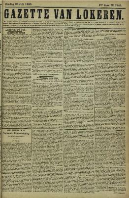 Gazette van Lokeren 25/07/1880