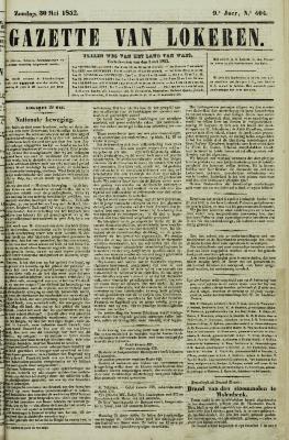 Gazette van Lokeren 30/05/1852