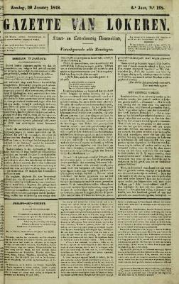Gazette van Lokeren 30/01/1848