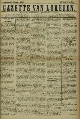 Gazette van Lokeren 27/02/1910