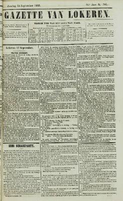 Gazette van Lokeren 18/09/1859