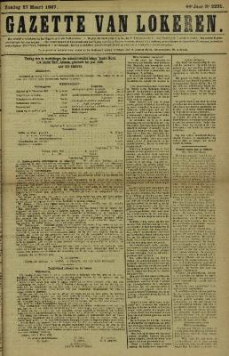 Gazette van Lokeren 27/03/1887