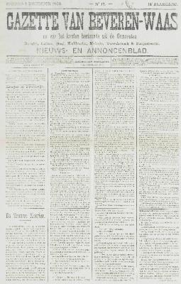 Gazette van Beveren-Waas 02/12/1900