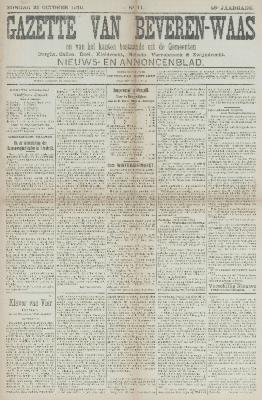 Gazette van Beveren-Waas 23/10/1910
