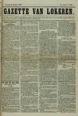 Gazette van Lokeren 15/10/1865