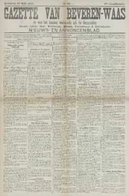 Gazette van Beveren-Waas 29/05/1910