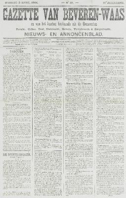 Gazette van Beveren-Waas 03/04/1904